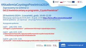 Akademia Czystego Powietrza - zaproszenie - webinar 2 - 25 04 2024.jpg